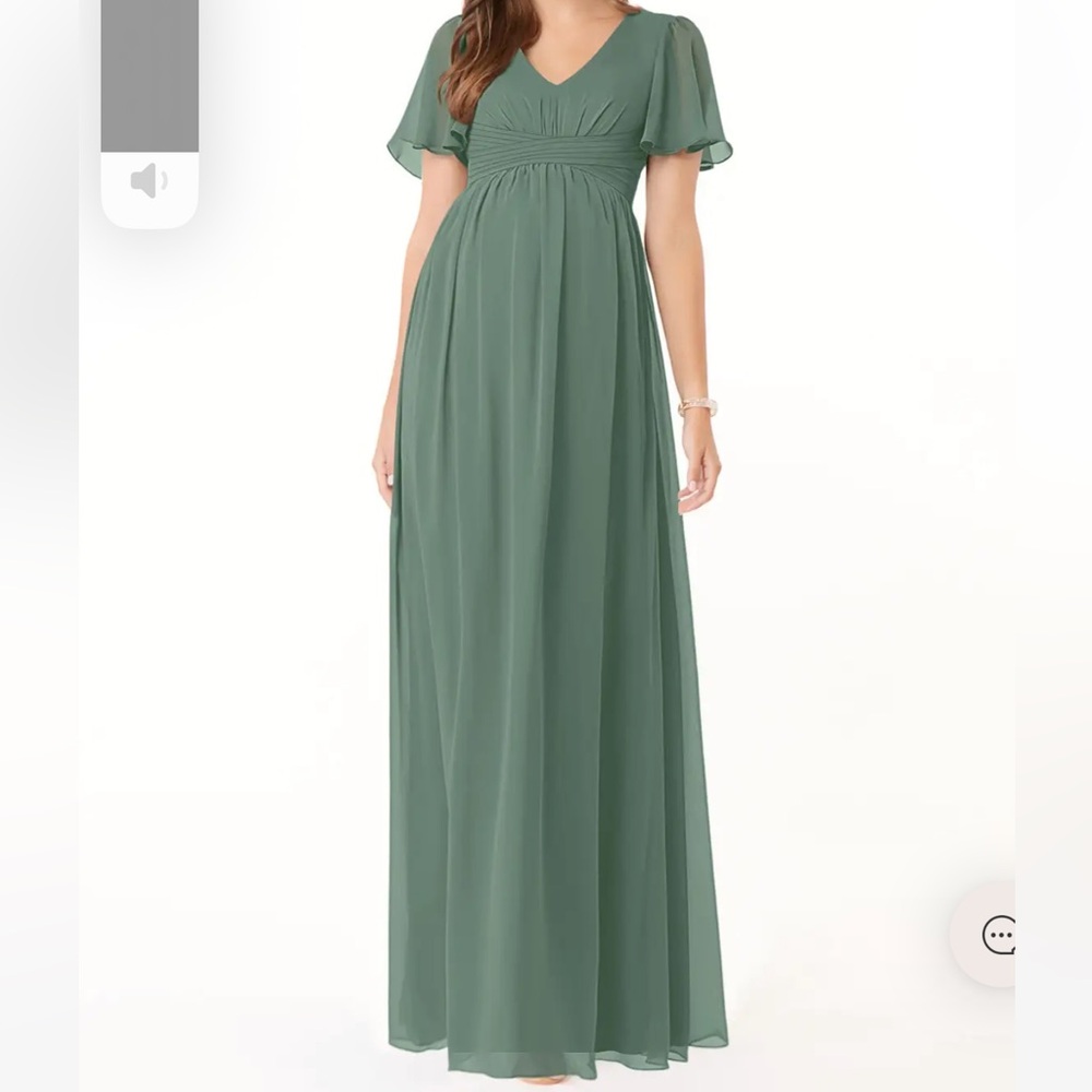 Elegant Green Maxi Dress Bridesmaid
